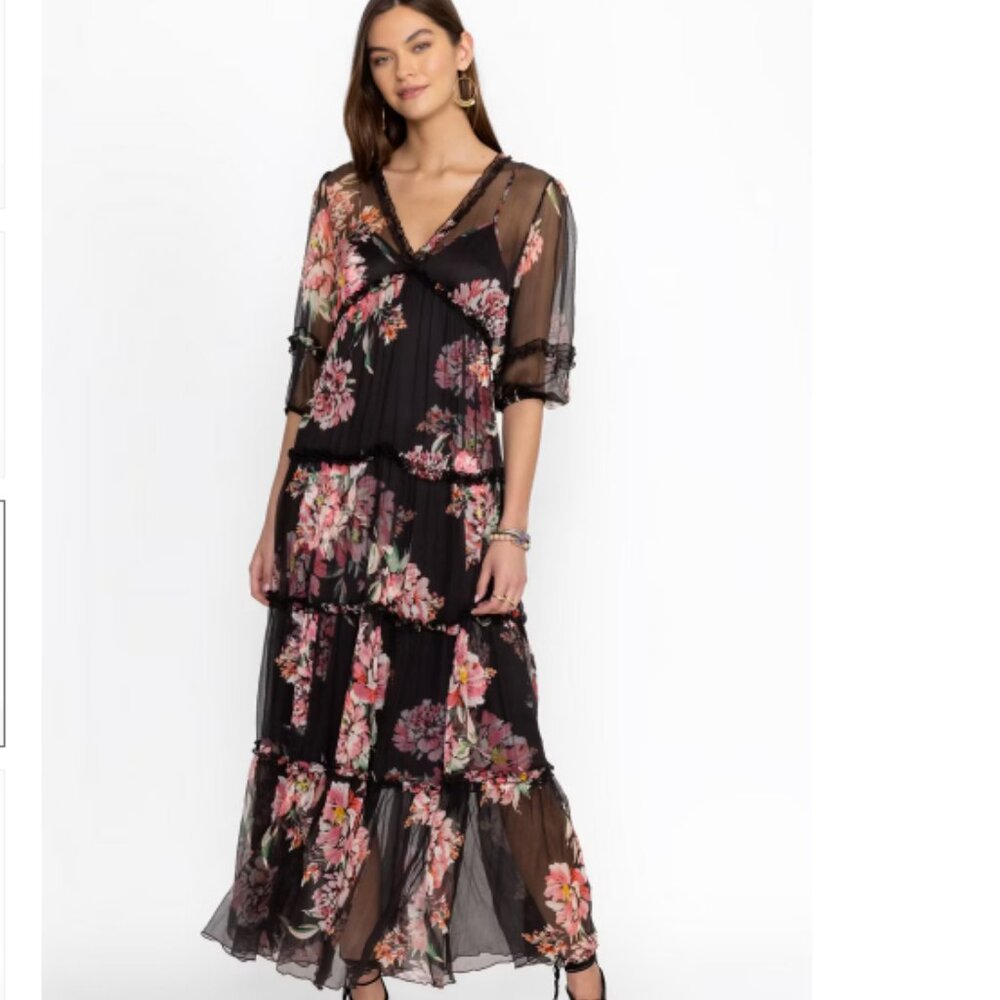 Lizzy Ruffle Maxi Dress by Johnny Was